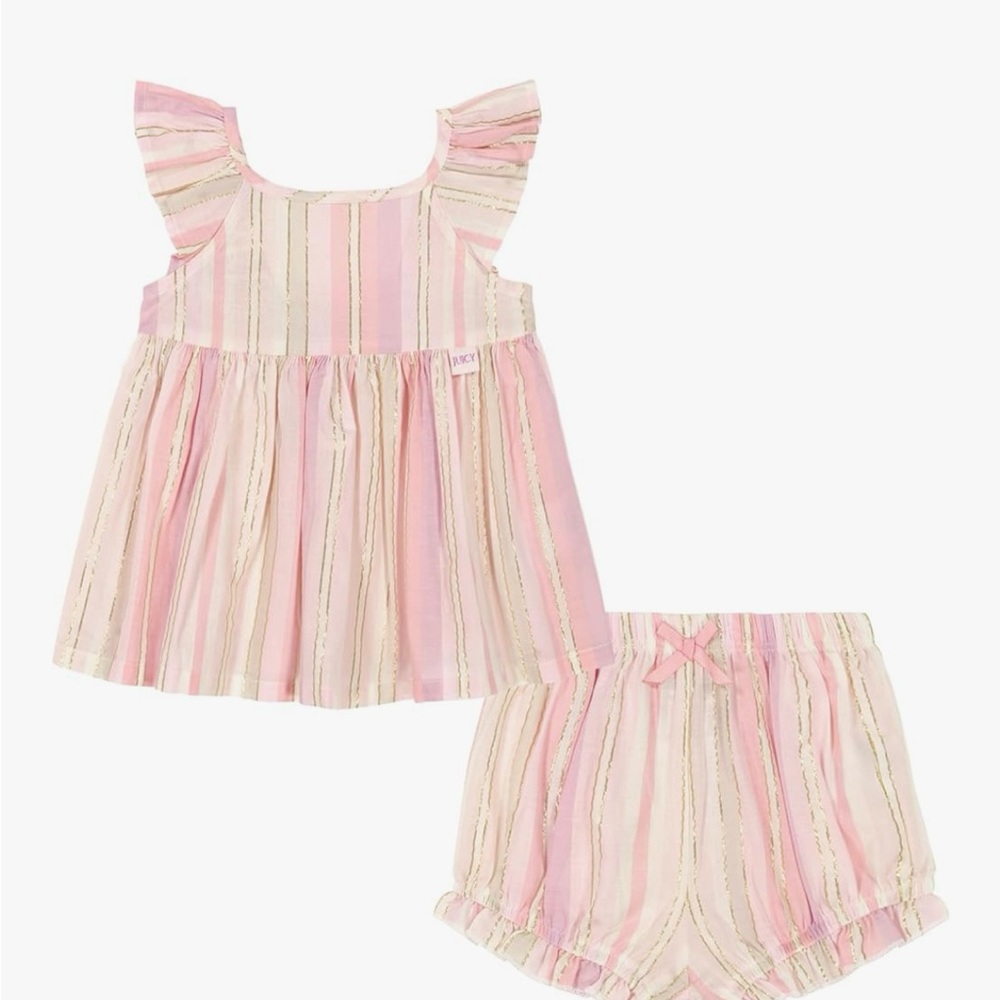 Baby Girl Juicy Couture Pink summer outfit 2 pieces 18 months